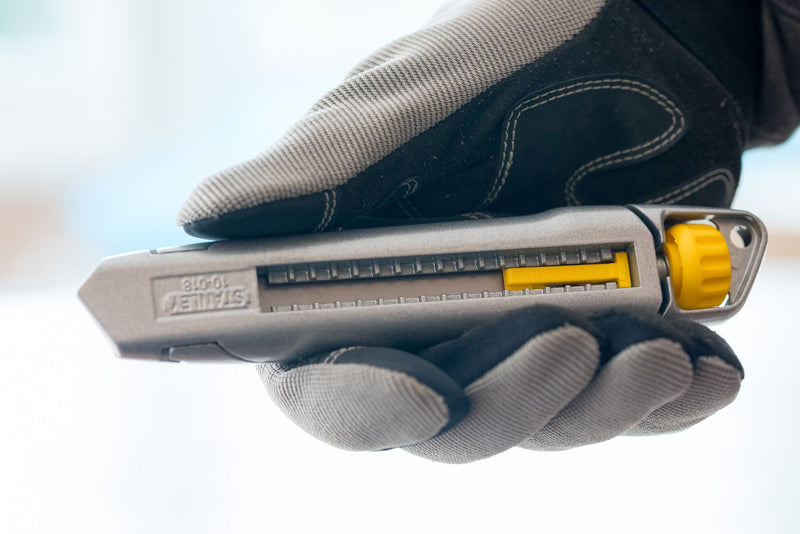 Stanley (0-10-018) Faca de metal InterLock de 18 mm com encaixe rápido