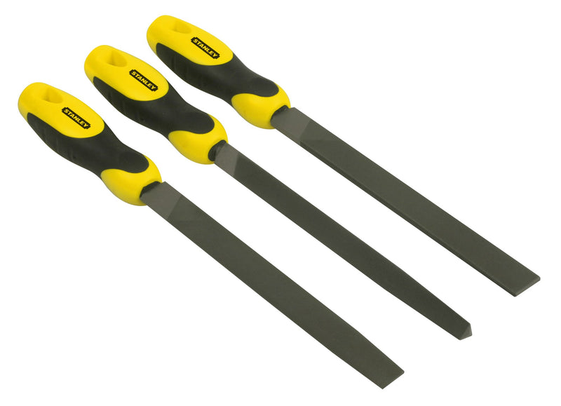 Stanley (0-22-464) 8 in. Flat 1/2 Round 3-Square File Set (3 pc.)