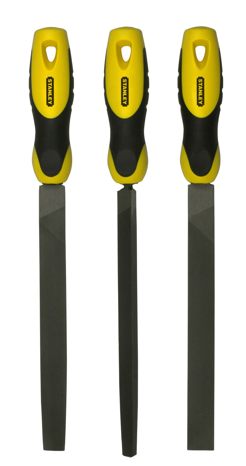 Stanley (0-22-464) 8 in. Flat 1/2 Round 3-Square File Set (3 pc.)