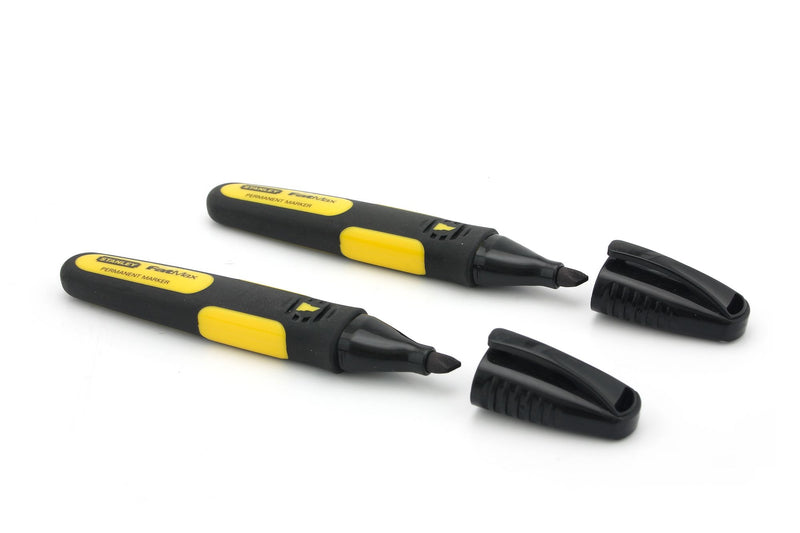 Stanley (0-47-314) FATMAX Chisel Tip Black Marker Pens (2 Pk)
