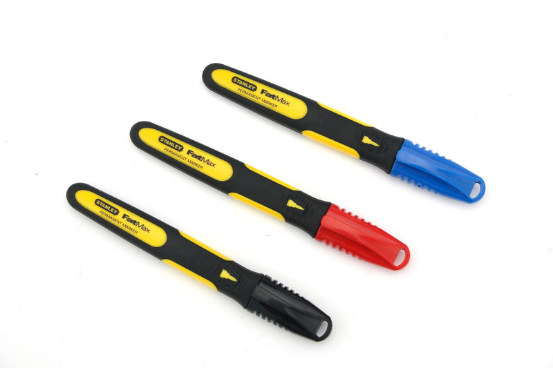 Marcadores de punta fina Stanley (0-47-322) FATMAX (negro, azul y rojo)