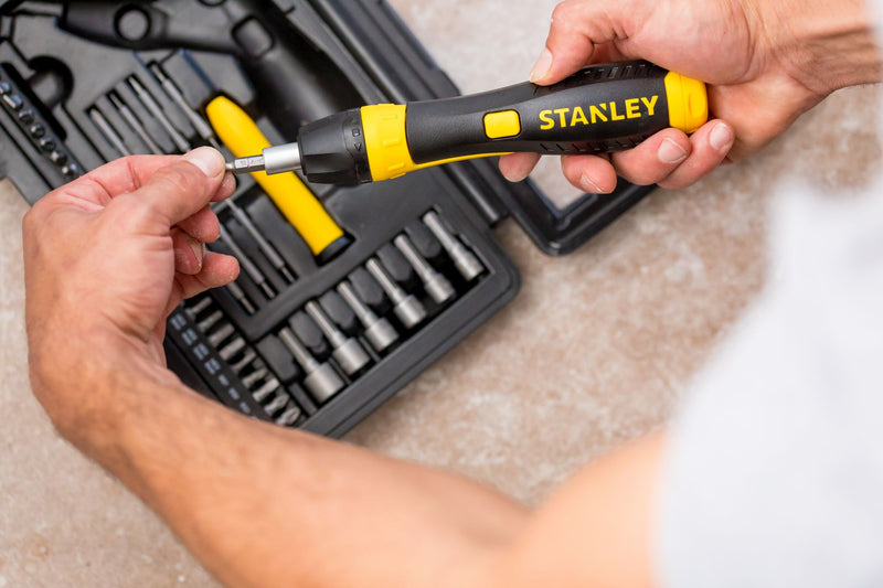 Stanley (0-63-038) Conjunto de kit de chave de fendas com roquete e punho de pistola (39 peças)