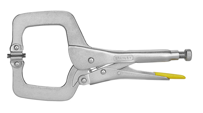 Stanley (0-84-816) 11-1/2 in. (185mm) Lock-Grip Plier C-Clamp Swivel