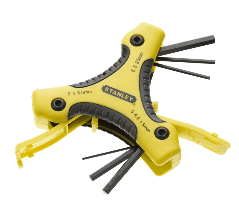 Stanley (0-95-935) Hex Keys Triangle Folding Metric Set of 9 pc.