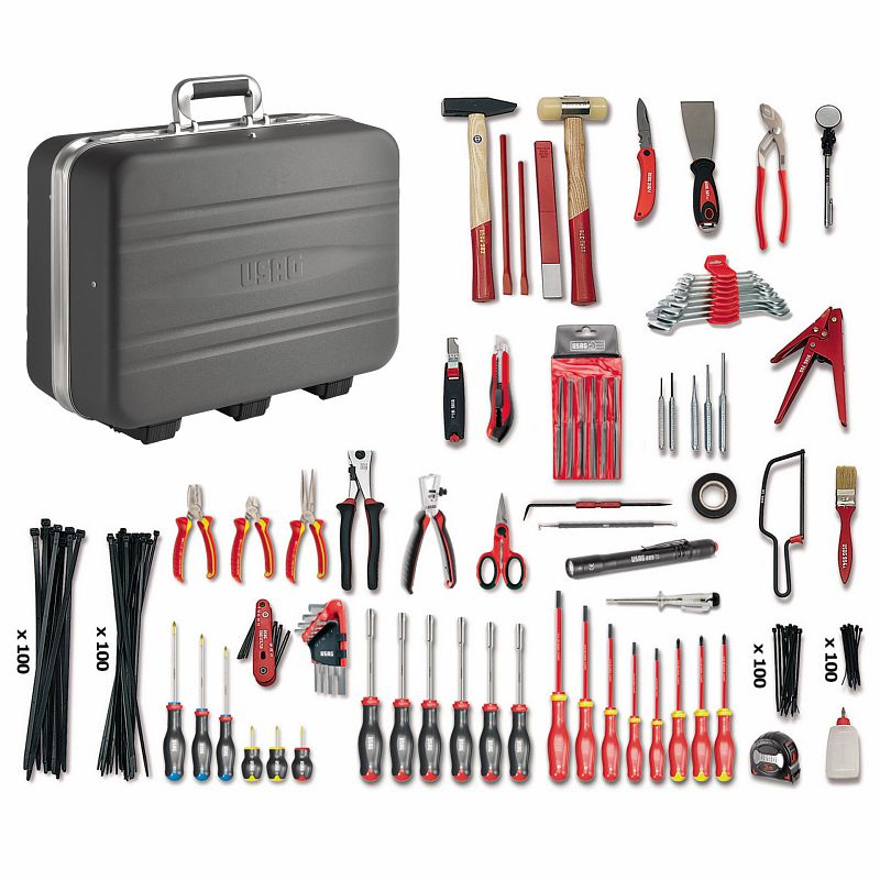 USAG (001 PH) Estojo com sortido 496 H2 para eletrotecnia (85 unidades)