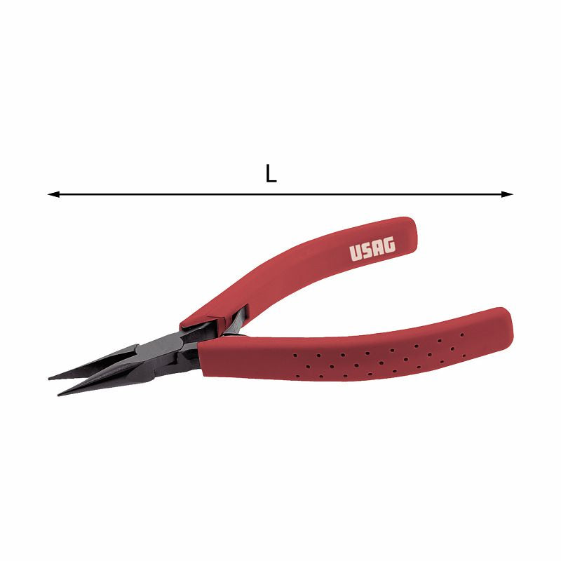 USAG (017/1) Alicate de bico curto meia-redondo com maxilas direitas