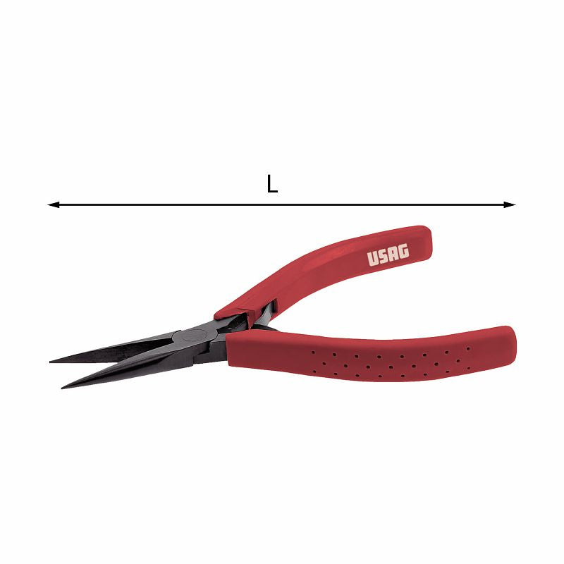 USAG (017/3) Alicate de bico longo semicircular com maxilas direitas