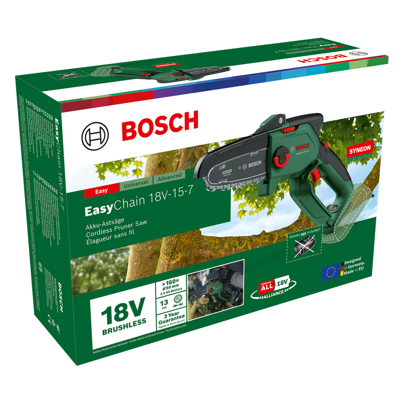 Bosch Garden Cordless Chainsaw (EasyChain 18V-15-7)