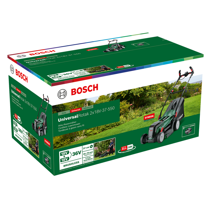 Corta-relva Bosch UniversalRotak 2x18V-37-550