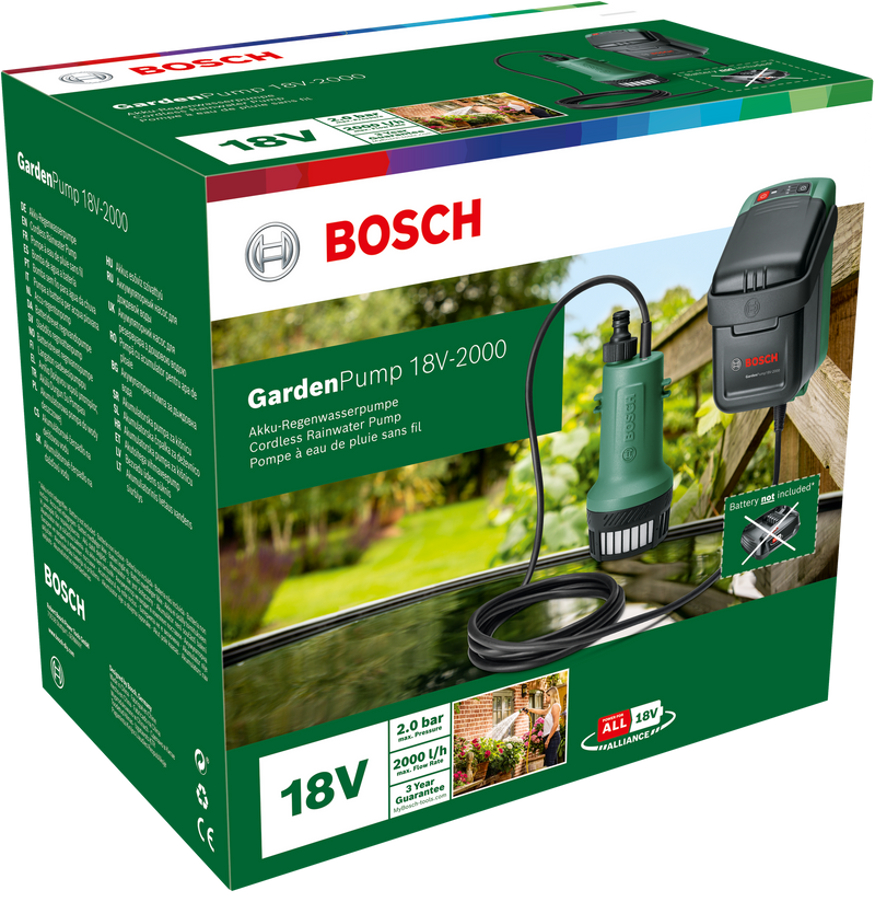 Bosch GardenPump 18V-2000 (BT) (Classic Green)