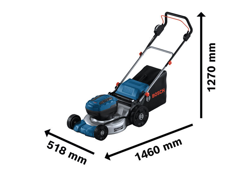 Bosch GRA 18V2-46 Lawn Mower - BITURBO Brushless 18V (Twin Battery)