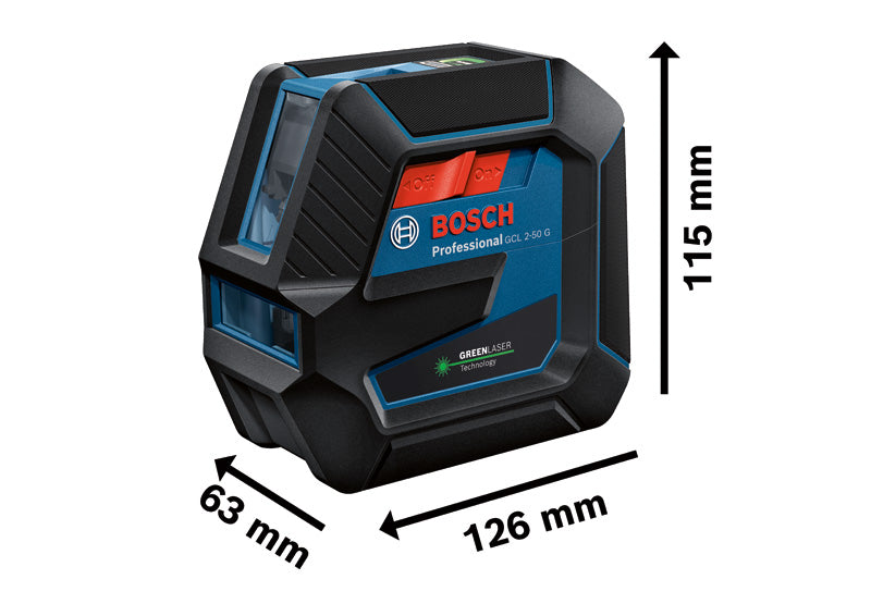 Bosch GCL 2-50 G + RM 10 + Ceiling Clip, Case