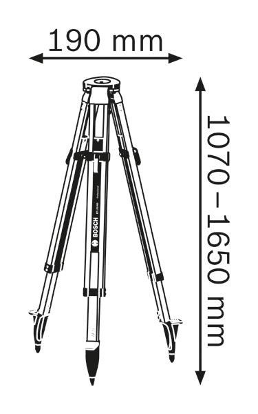 Trípode Bosch Measuring (BT 170 HD Professional) para construcción.