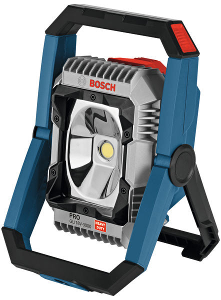 Fuente de alimentación inalámbrica profesional Bosch GLI18V-3000 para obras de construcción.