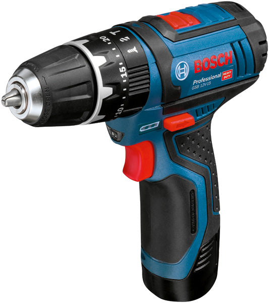Berbequim combinado sem fio profissional Bosch GSB 12V-15 + L-Boxx