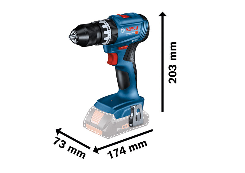 Berbequins/aparafusadoras de impacto sem fio Bosch (GSB 18V-45 Professional)