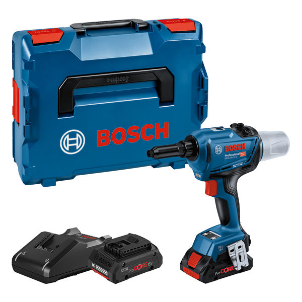 Remachadora Bosch GRG 18V-16 C + 2 baterías ProCORE de 4,0 Ah
