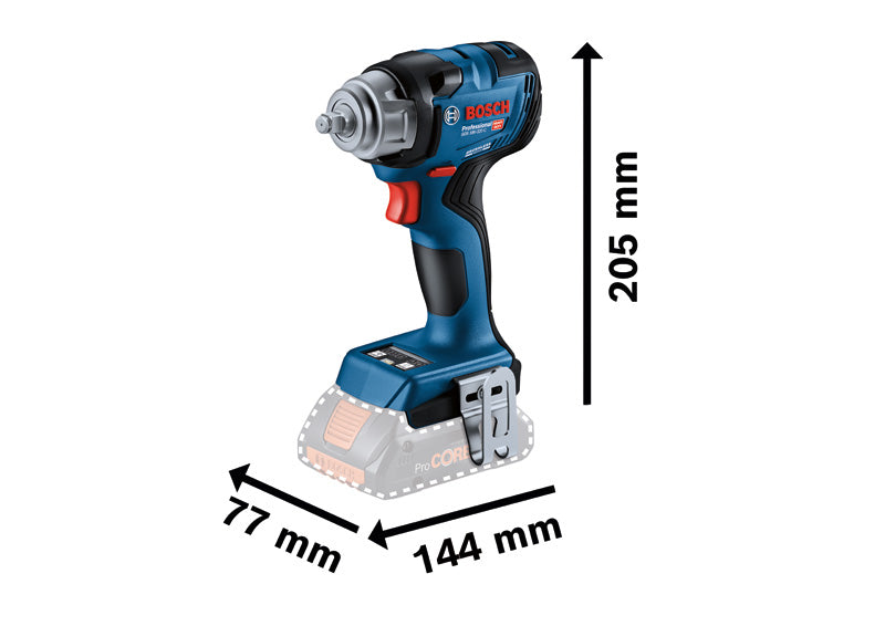 Bosch GDS 18V-320 C Impact Wrench 3/8" + 2x4.0Ah ProCORE