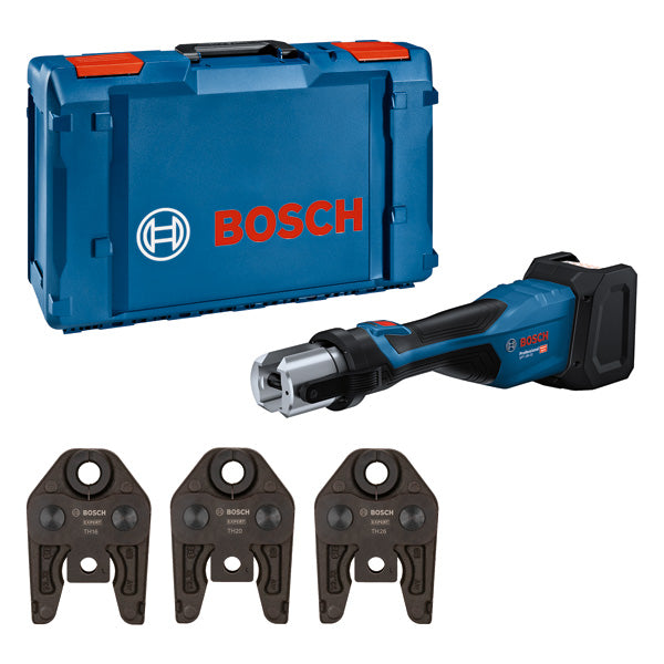 Bosch GPT 18V-32 Cordless Press Tool + 3xTH Jaws 16/20/26