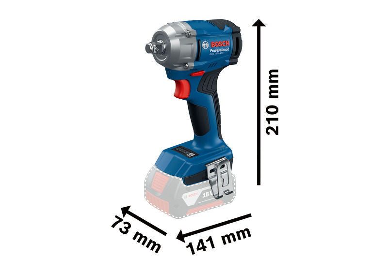Bosch (GDS 18V-350) Llave de impacto de 1/2" y 350 Nm + 2x4.0Ah