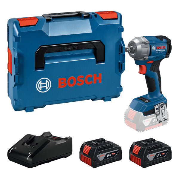 Bosch (GDS 18V-350) Llave de impacto de 1/2" y 350 Nm + 2x4.0Ah