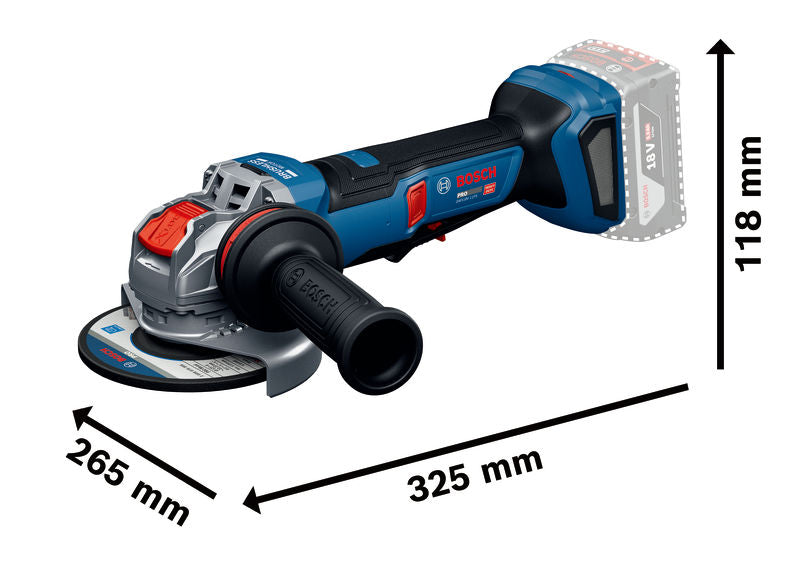 Angle grinder with Bosch X-LOCK (GWX18V-11PS Professional)