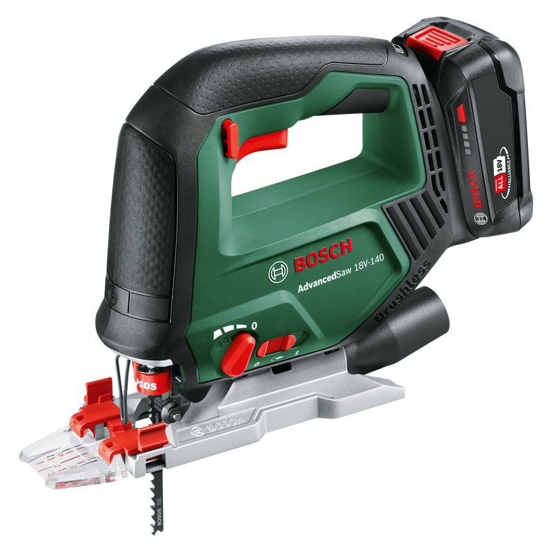 Serra vertical sem fio Bosch Brico (AdvancedSaw 18V-140)