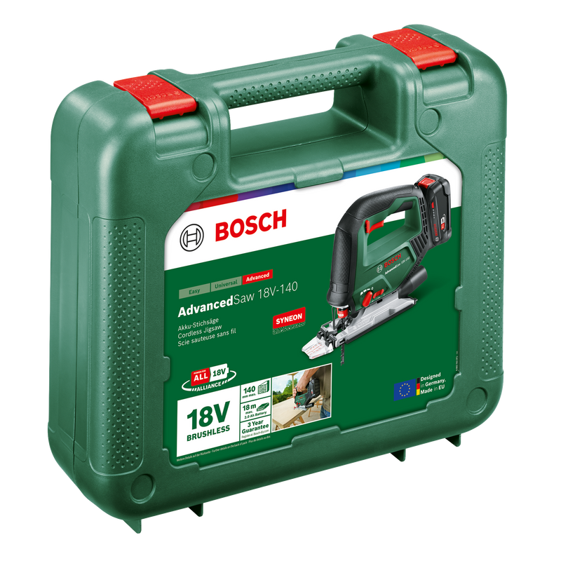 Serra vertical sem fio Bosch Brico (AdvancedSaw 18V-140)