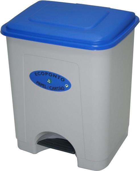 Balde Lixo com Pedal, Azul, 35L