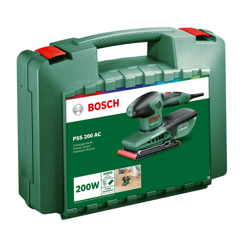 Lixadora Orbital Bosch (PSS 200 AC) - 200W, com Estojo