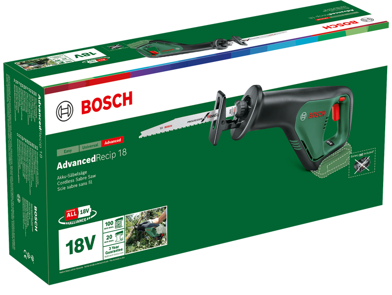 Bosch AdvancedRecip 18 (Baretool)