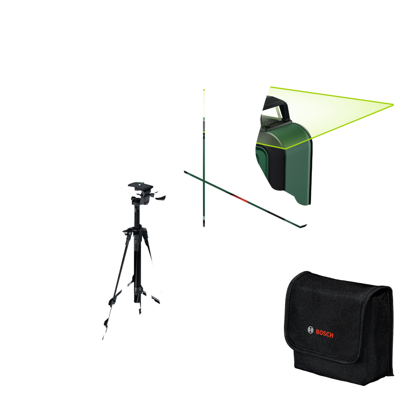 Nível laser de linhas Bosch Measuring (Conjunto PLL 360-1G Professional)