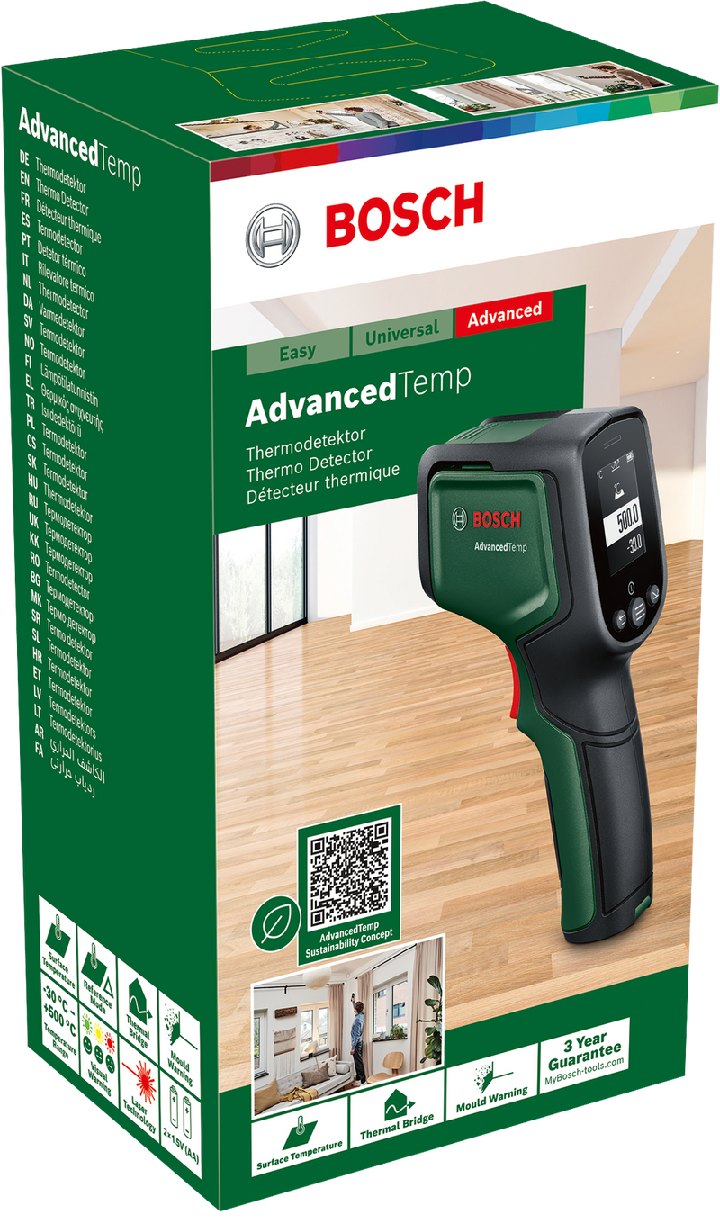 Detetor térmico Bosch AdvancedTemp - Medição de temperatura e humidade
