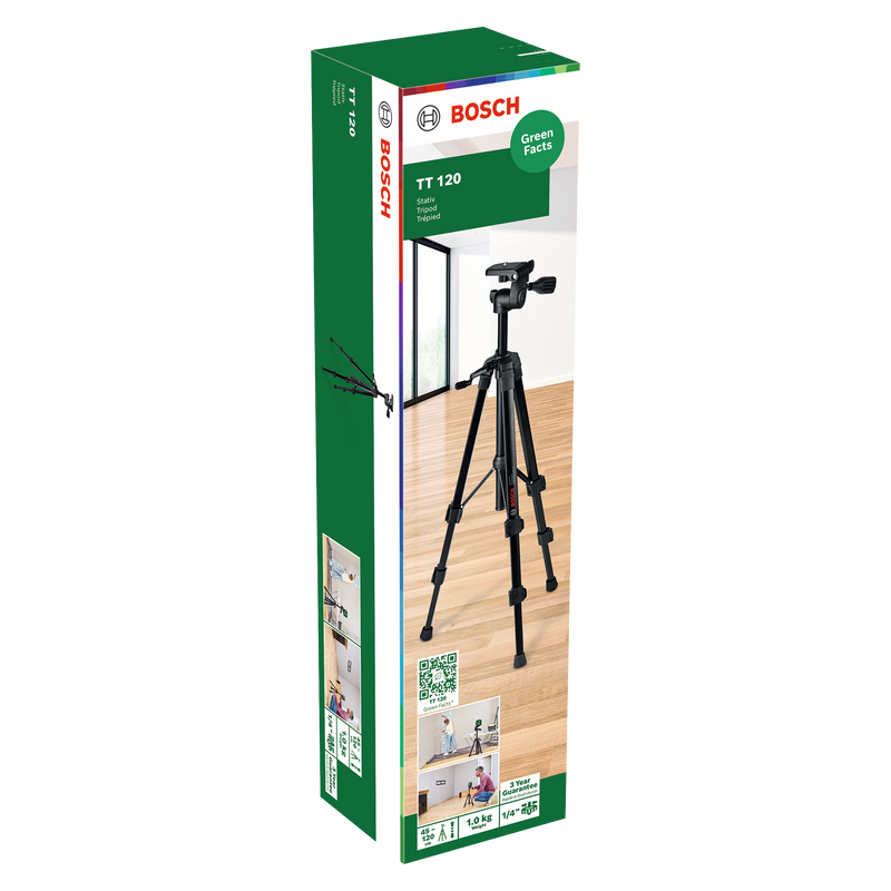 Tripé ajustável Bosch TT 120 (45-120 cm) para ferramentas de nivelamento
