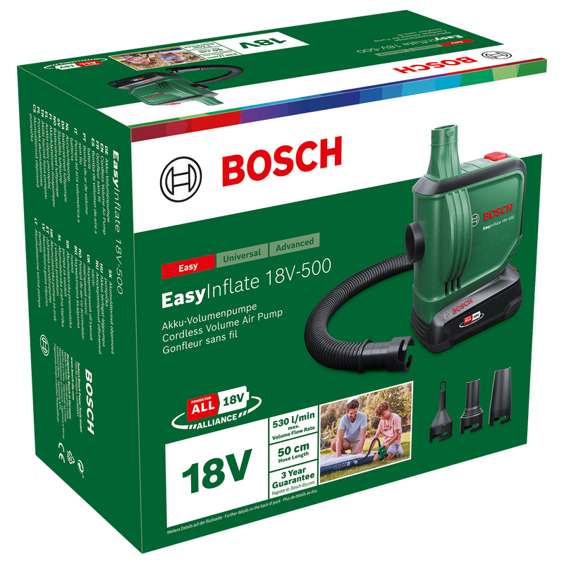 Bomba de ar sem fios Bosch EasyInflate 18V-500