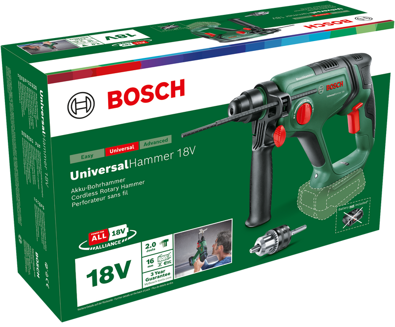 Bosch UniversalHammer 18V (BT + SRE Aufsatz)