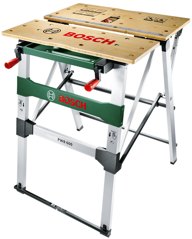 Bosch PWB 600 Work Bench - Foldable with Bamboo Surface