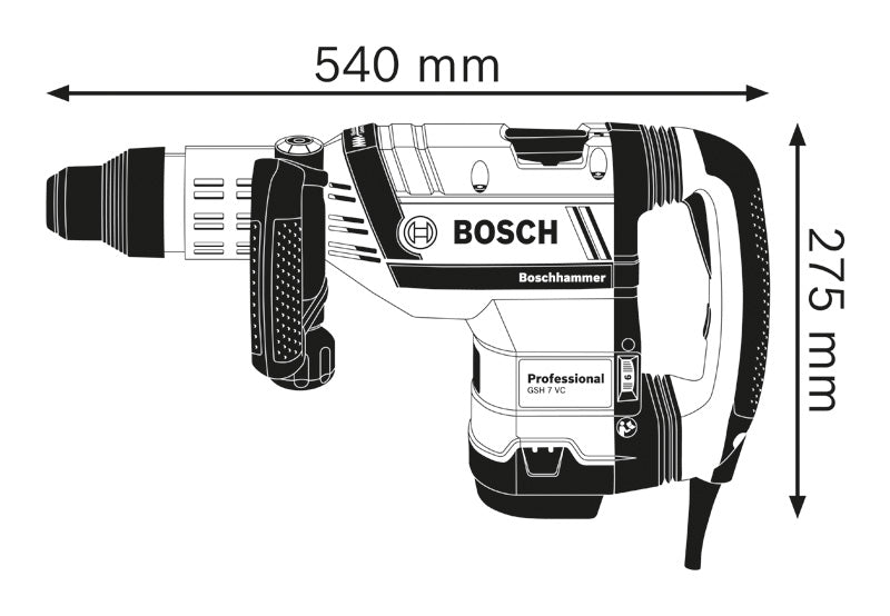Martelo de demolição Bosch GSH 7 VC - 1500W 13J