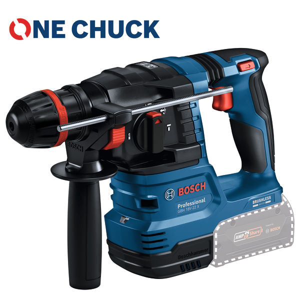 Martelo perfurador sem fio com ONECHUCK Bosch (GBH 18V-22 X Professional)