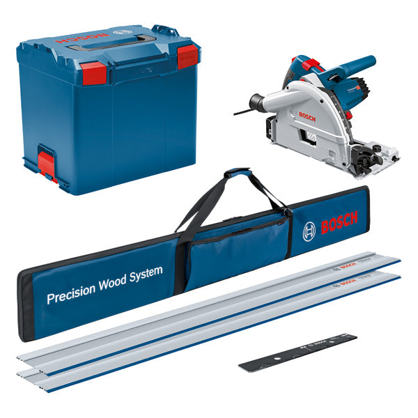 Bosch GKT 55 GCE Plunge Saw + FSN 1400 Guide Rails