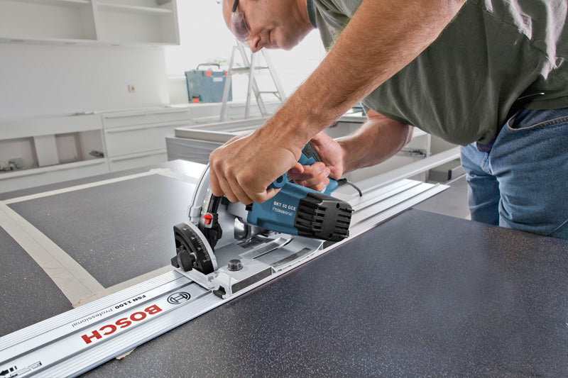 Bosch GKT 55 GCE Plunge Saw + FSN 1400 Guide Rails