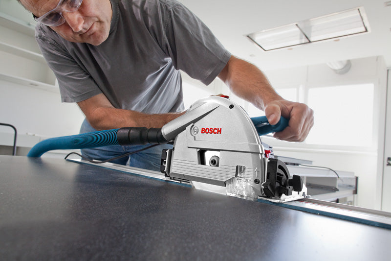 Bosch GKT 55 GCE Plunge Saw + FSN 1400 Guide Rails