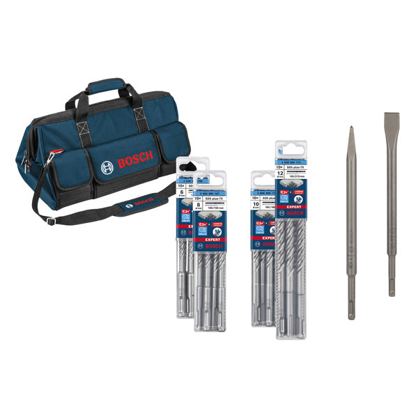 Bosch Construction Kit with Drills and Chisels