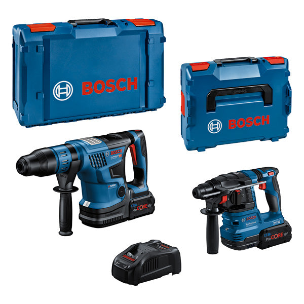 Kit combinado Bosch (Kit de 2 herramientas de 18 V: GBH 18V-22 + GBH 18V-36C (BT) + 2x 8,0 Ah (PC) + GAL 1880CV (L+XL) Professional)