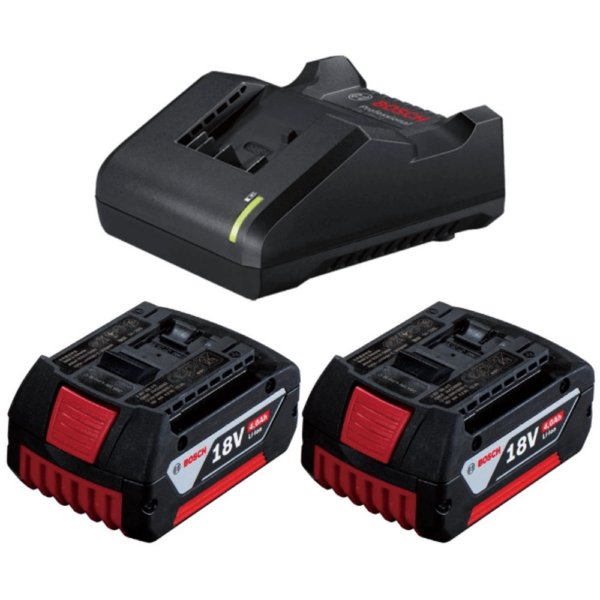 Conjunto de energia Bosch 2x 18V 4.0Ah + GAL 18V-40 Profissional