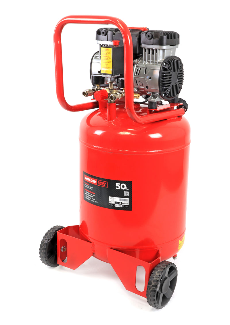 Compressor de Ar Vertical, 50L, 2Hp, 8Bar, Silencioso