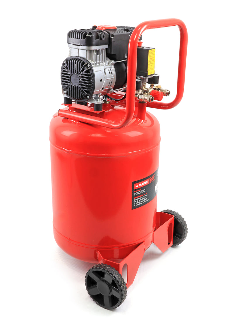 Compressor de Ar Vertical, 50L, 2Hp, 8Bar, Silencioso