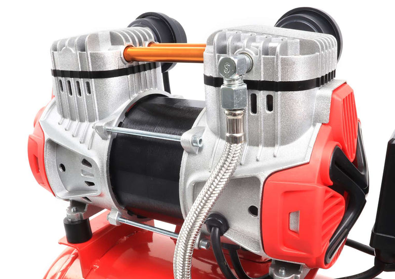Compresor de aire monobloque, 24L, 2HP, 2 cabezales - MADER®