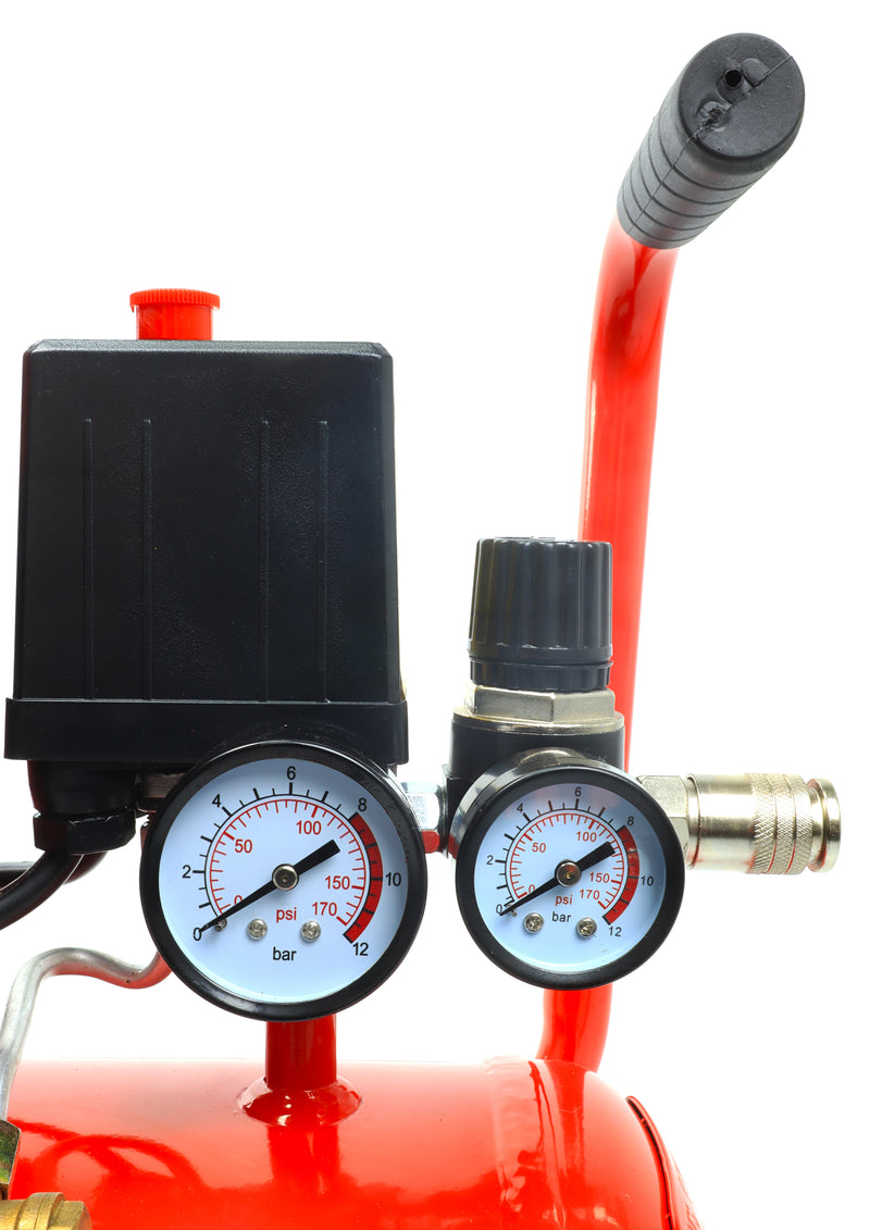Compresor de aire monobloque, 24L, 2HP, 2 cabezales - MADER®