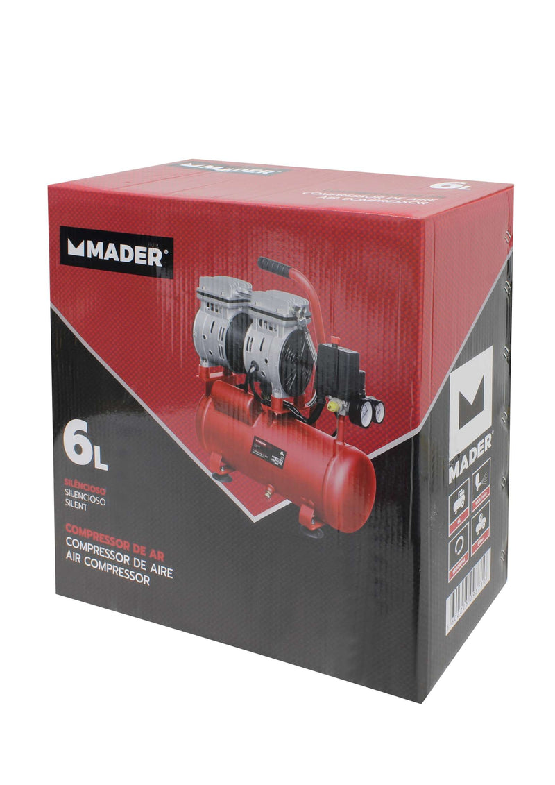 Air Compressor, Monoblock, 6L, 0.75hp, Silent - MADER®